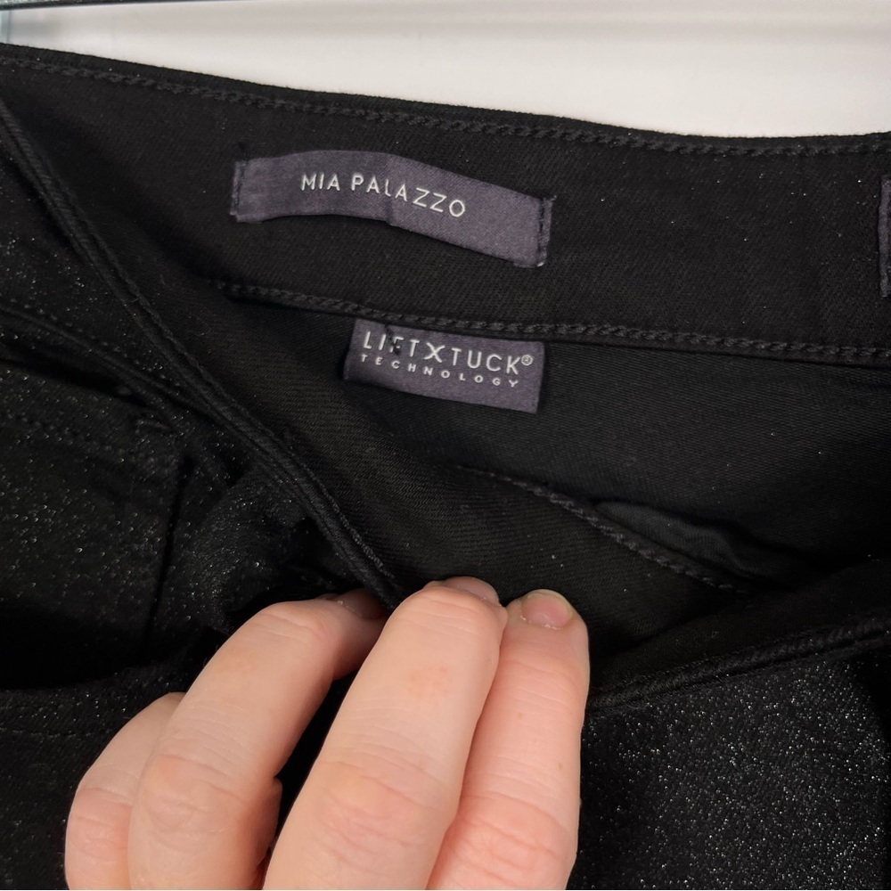 Mia Palazzo High Waist Flare Jeans in Glamorous black sparkle sz 16 Women’s NWT - Picture 8 of 14